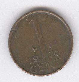 Holanda 1 Cent de 1974