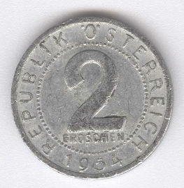 Austria 2 Groschen de 1954