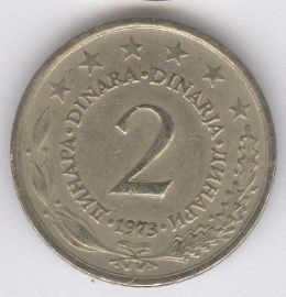 Yugoslavia 2 Dinara de 1973
