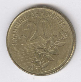 Grecia 20 Drachmai de 1994