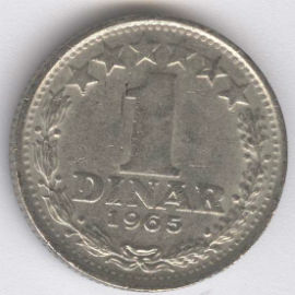 Yugoslavia 1 Dinar de 1965