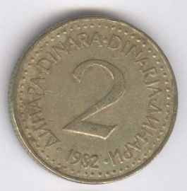 Yugoslavia 2 Dinara de 1982