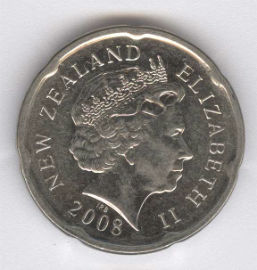 Nueva Zelanda 20 Cents de 2008
