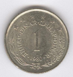 Yugoslavia 1 Dinar de 1980