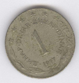 Yugoslavia 1 Dinar de 1977