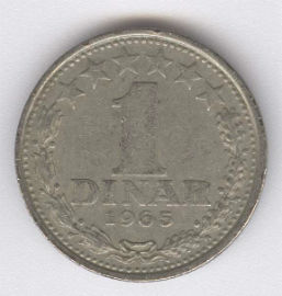 Yugoslavia 1 Dinar de 1965