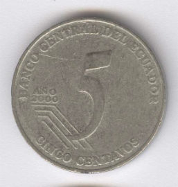 Ecuador 5 Centavos de 2000