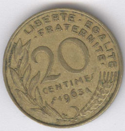 Francia 20 Centimes de 1963