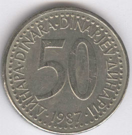 Yugoslavia 50 Dinara de 1987