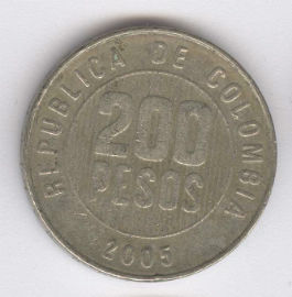 Colombia 200 Pesos de 2005
