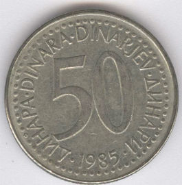 Yugoslavia 50 Dinara de 1985