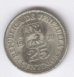 Venezuela 25 Céntimos de 1978