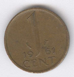 Holanda 1 Cent de 1961