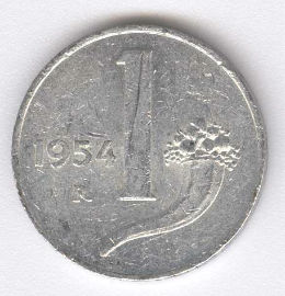 Italia 1 Lire de 1954