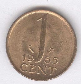 Holanda 1 Cent de 1965