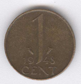 Holanda 1 Cent de 1948
