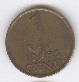 Holanda 1 Cent de 1965