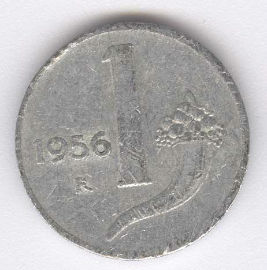 Italia 1 Lire de 1956