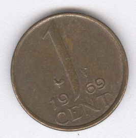 Holanda 1 Cent de 1969