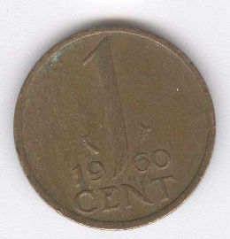 Holanda 1 Cent de 1960