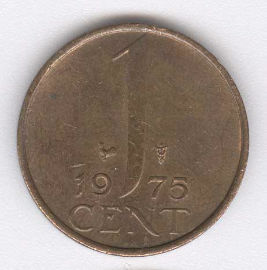Holanda 1 Cent de 1975