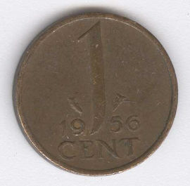 Holanda 1 Cent de 1956