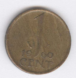 Holanda 1 Cent de 1960