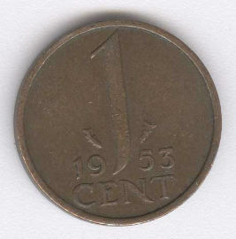 Holanda 1 Cent de 1953