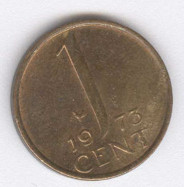 Holanda 1 Cent de 1973