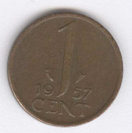 Holanda 1 Cent de 1957