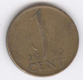 Holanda 1 Cent de 1959