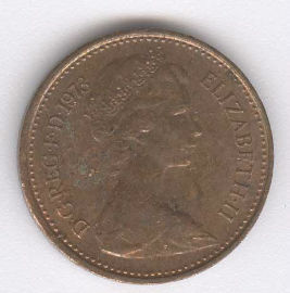 Inglaterra 1/2 New Penny de 1973