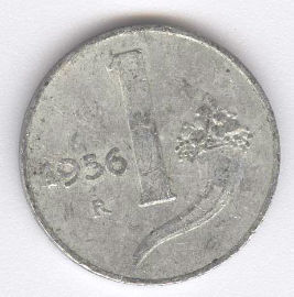 Italia 1 Lire de 1956