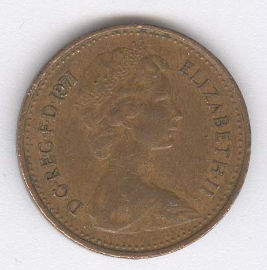 Inglaterra 1/2 New Penny de 1971