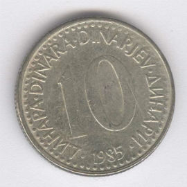Yugoslavia 10 Dinara de 1985