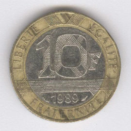 Francia 10 Francs de 1989