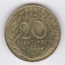 Francia 20 Centimes de 1994