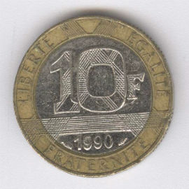 Francia 10 Francs de 1990