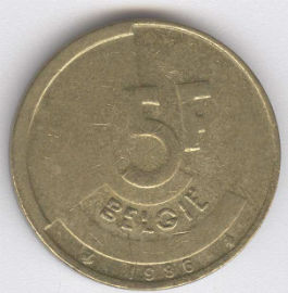 Bélgica 5 Francs de 1986 (Belgie)