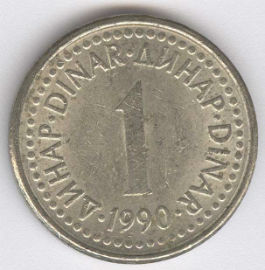 Yugoslavia 1 Dinar de 1990