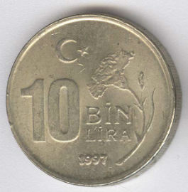 Turquía 10 Lire de 1997