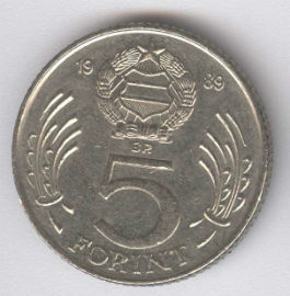 Hungría 5 Forint de 1989