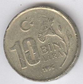 Turquía 10 Lira de 1996