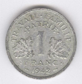 Francia 1 Franc de 1942