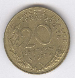 Francia 20 Centimes de 1977