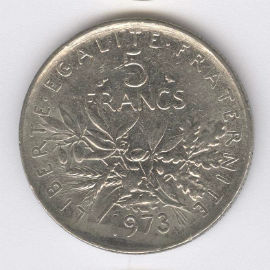 Francia 5 Francs de 1973
