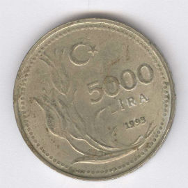 Turquía 100 Lira de 1993
