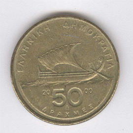Grecia 50 Drachmai de 2000