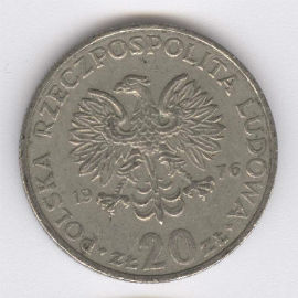 Polonia 20 Zloty de 1976