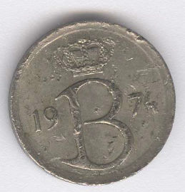 Belgica 25 Cents de 1974